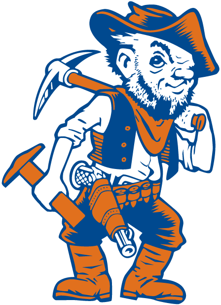 UTEP Miners 0-1991 Mascot Logo iron on transfers for clothing